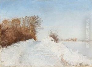 Winter Day In Denmark by Hans Christian Knudsen
