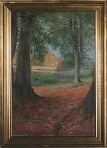 Autumn Day With Forest Lake