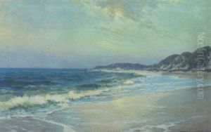 Kystparti Med Klitter by Peder Jacob Marius Knudsen