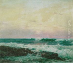 Solnedgang Over Havet by Peder Jacob Marius Knudsen