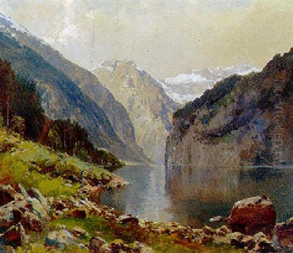 Bjerglandskap Med Flod - view 1
