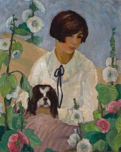 A Girl With Her Dog A Girl With Her Dog