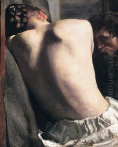 The Artist's Model by Benes (Benesch) Knuepfer