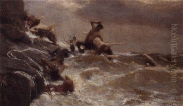 Centaurs Abducting The Sirens - view 1