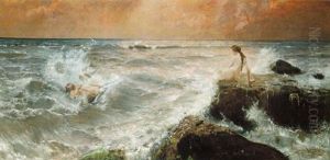 Tritonenkampf by Benes (Benesch) Knuepfer