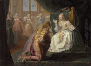 Theseus Proposing Marriage To Phaedra by Nikolaus Knuepfer