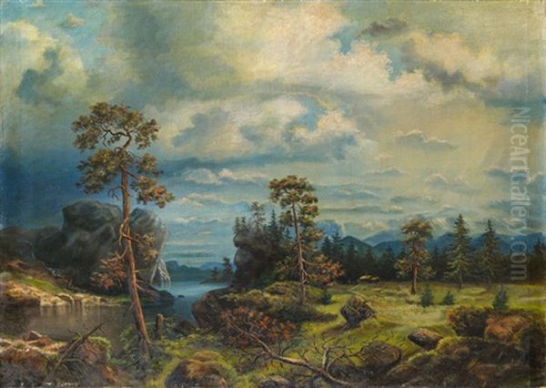 Waldlandschaft Mit Fluss - view 1
