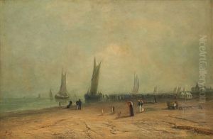 Plage A Boulogne-sur-mer by Alfred De Knyff