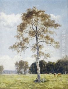 Bergere Au Pied De L'arbre by Alfred De Knyff