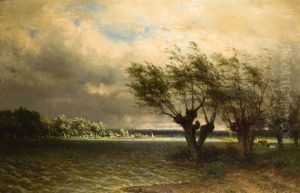 L'orage Menacant by Alfred De Knyff