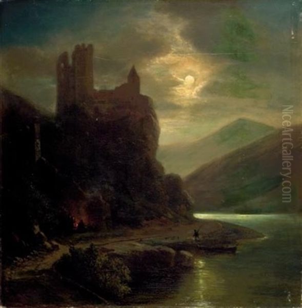 Ruine Des Schlosses Bantzburg-rheinstein - view 1
