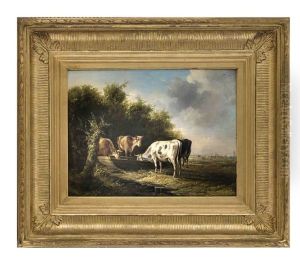 Kuhe An Der Tranke by Jan Kobell the Younger