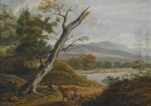 Flusslandschaft Mit Rastendem Hirte by Jan Kobell the Younger