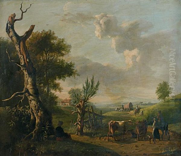 Paysans Dans Un Paysage - view 1