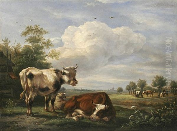 Weidelandschaft Mit Kuhen - view 1