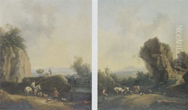 Sudliche Landschaft Mit Vieh Und Hirten - view 1