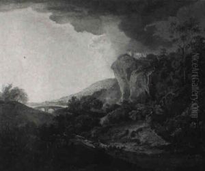Landschaft Mit Aufziehendem Gewitter by Ferdinand Kobell