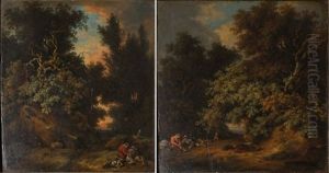 Paysages Animes (pair) by Franz Innocenz Kobell
