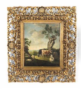 Rinder Und Schafe In Landschaft Rinder Und Schafe In Landschaft
