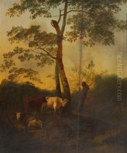 Vaches Au Paturage by Jan Kobell
