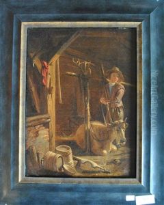 Interieur De Ferme by Wilhelm Alexander Wolfgang von Kobell