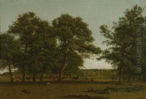 Weideauen Bei Dietramszell by Wilhelm Alexander Wolfgang von Kobell