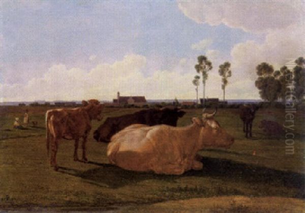 Landschaft Mir Vieh Bei Schlos Emming - view 1