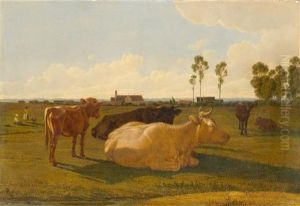 Landschaft Mit Vieh Bei Schloss Emming