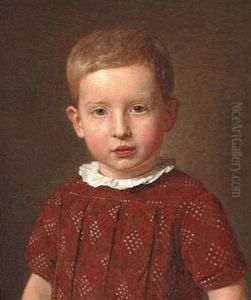 Skolebestyrer J. Krohn Som Barn, Kunstnerens Sosterson. Headmaster J. Krohn As A Child, The Artist's Nephew