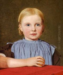 Barneportraet Af Cecilie Feilberg, Senere Gift Gottlieb by Christen Kobke