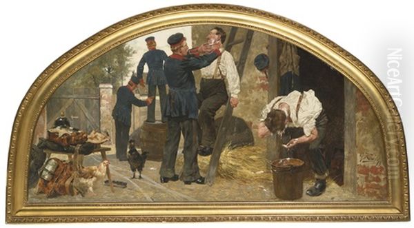 Soldiers Shaving - view 1