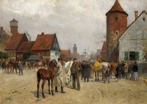 Pferdemarkt by Georg Karl Koch