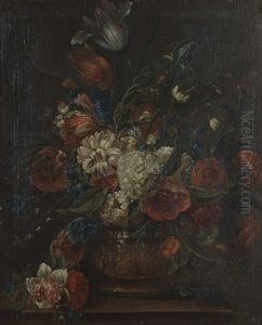 Bouquet De Fleurs Dans Une Jardiniere (pair) Bouquet De Fleurs Dans Une Jardiniere (pair)