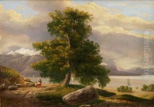 Seelandschaft Mit Figurenstaffage by Joseph Anton Koch