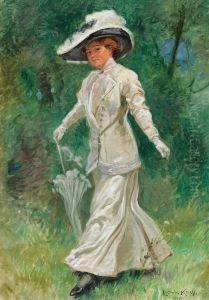 Off To The Flower Parade In The Prater, 30 May 1910 by Ludwig Koch