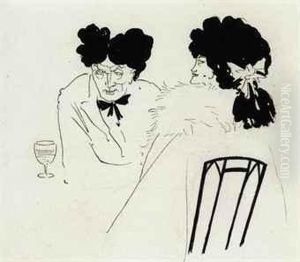 An Illustration For Charles Lamb's And Douglas Jerrold's Bon Mots by Aubrey Vincent Beardsley
