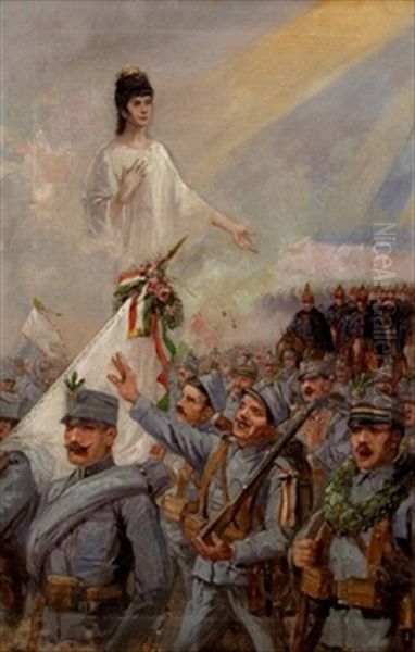 Kaiserin Elisabeth Erscheint Der Ausziehenden K. U. K. Armee - view 1