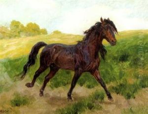 Galoppierender Hengst by Ludwig Koch