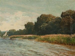 Lake Landscape by Max Friedrich Koch