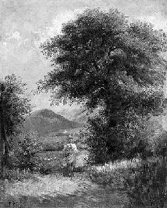 Landschaft Mit Bauern, Seine Pfeife Anzundend
