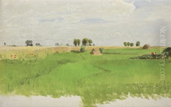 Pejzaz Z Makami W Zbozu - view 1