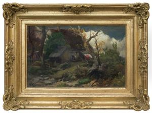 Landscape With Cottage by Roman Kochanowski