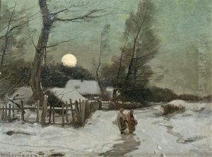 Aufgehender Wintermond by Roman Kochanowski