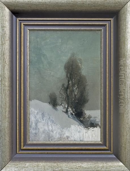 Winter Landscape With Poplars - view 1