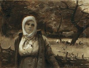 Girl In Orchard