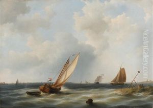 Hollandischer Hafen by Hermanus Koekkoek the Elder