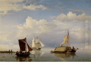 The Hay Barge by Hermanus Koekkoek the Elder