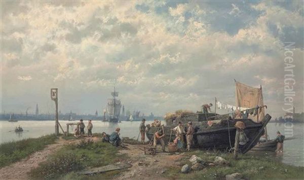 Fishing Folk, With A View Of Amsterdam In The Background - view 1