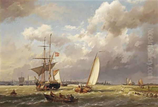 A Danish Merchant On The Ij Before Amsterdam - view 1