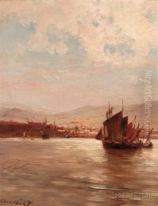 Harbor At Sunset by Hermanus Koekkoek the Elder